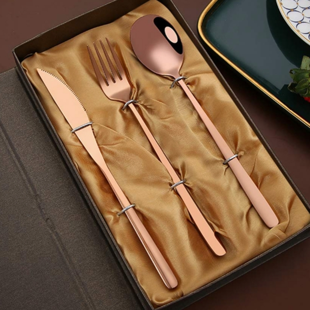 3pc cutlery set Rose Gold